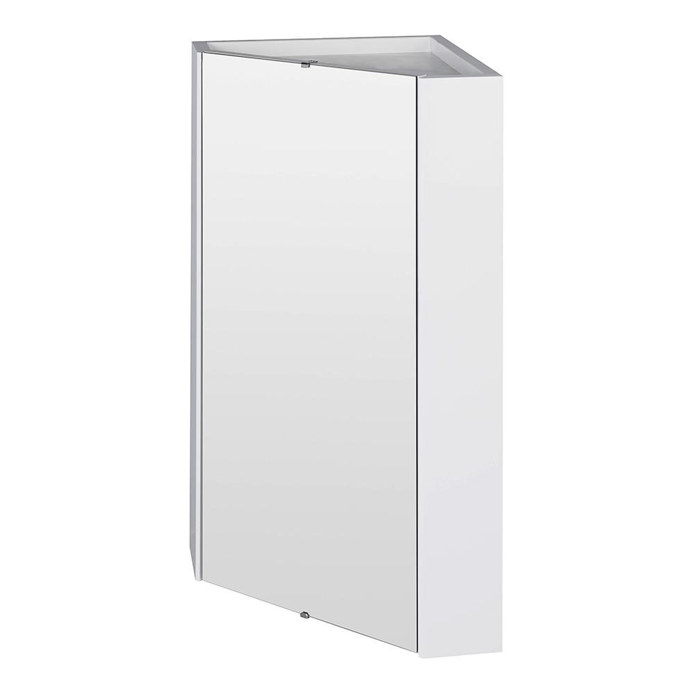 Nuie Mayford Corner Bathroom Mirror Cabinet - Gloss White - NVC118 ...